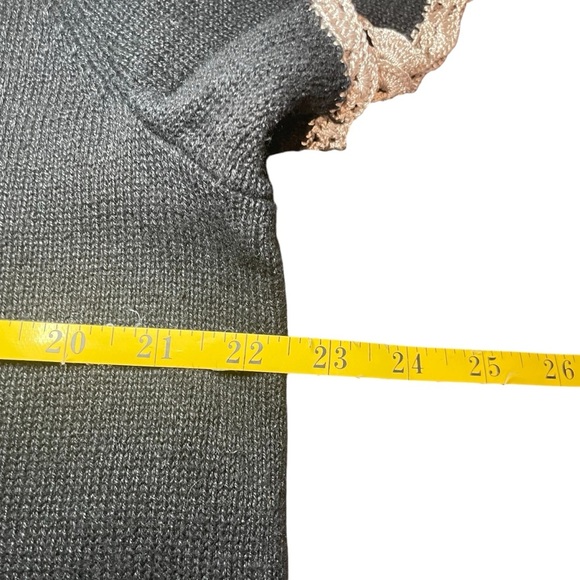 CJ Banks Hand Embroidered Plus Palm Tree Short Sleeve Sweater 1X Coastal Beach - Picture 9 of 11